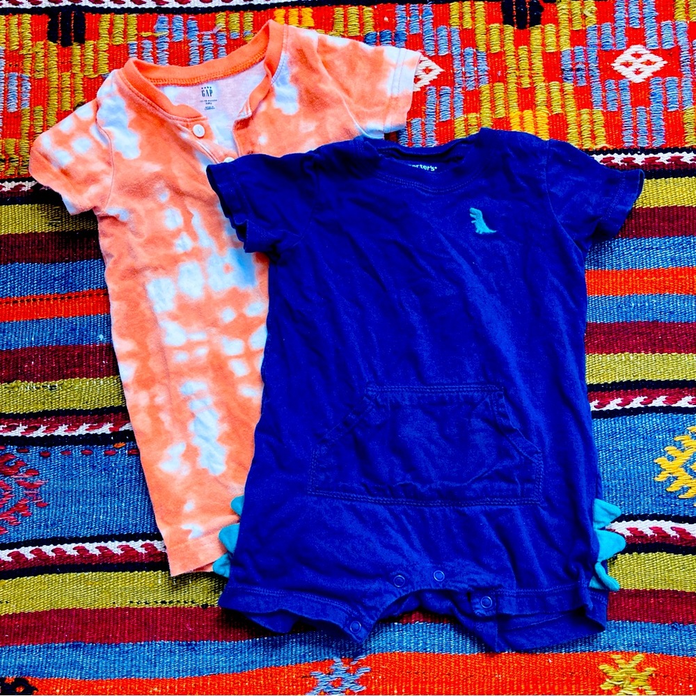 2 one piece rompers 12-18 months